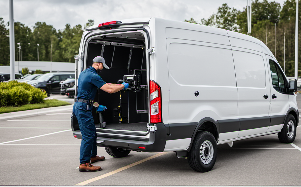 Electrician working on commercial wiring